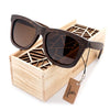 Bobobird Men's Retro Wooden Bamboo Sunglasses Square Piltor Summer Style Luxulry Brand Design Polaroid Sun Glasses in Gift Box