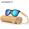 RTBOFY 2017 Retro Bamboo Wood Sunglasses Men Women Brand Designer Goggles Gold Mirror UV400 Eyewear