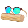 Fashion Round Bamboo Sunglasses Men Wood Sunglasses Women Brand Design Retro Mirror Sun Glasses For Women Oculos de sol feminino