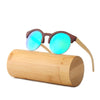 Fashion Round Bamboo Sunglasses Men Wood Sunglasses Women Brand Design Retro Mirror Sun Glasses For Women Oculos de sol feminino