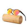 Fashion Round Bamboo Sunglasses Men Wood Sunglasses Women Brand Design Retro Mirror Sun Glasses For Women Oculos de sol feminino