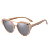 AOFLY Polarized Sun Glasses for Women Bamboo Sunglasses Handmade Bamboo Frame Classic Brand Designer Twin-Beams Goggles AF604