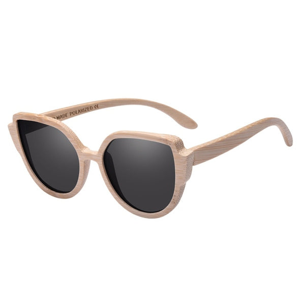 AOFLY BRAND DESIGN Sunglasses Women's Bamboo Polarized Sunglasses HAND MADE Bamboo Frame Classic Gafas de sol Shades UV400 AF608