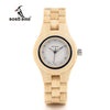 BOBO BIRD O10 Bamboo Women Watches Crystal Dial Ladies Quartz Dress Watch in Wooden Box