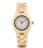 BOBO BIRD O10 Bamboo Women Watches Crystal Dial Ladies Quartz Dress Watch in Wooden Box