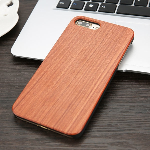 Real Wood Case For iphone X 8 7 6 6S Plus 5S SE Cover Natural Bamboo Wooden Hard Phone Cases For Samsung Galaxy S8 S6 edge Plus