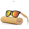 RTBOFY 2017 Retro Bamboo Wood Sunglasses Men Women Brand Designer Goggles Gold Mirror UV400 Eyewear