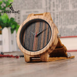 BOBO BIRD Bamboo Wooden Watches Classic Brand Design Soft Leather Band Wood Watch for Men Women