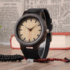 BOBO BIRD Bamboo Wooden Watches Classic Brand Design Soft Leather Band Wood Watch for Men Women