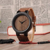 BOBO BIRD Bamboo Wooden Watches Classic Brand Design Soft Leather Band Wood Watch for Men Women