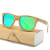 Wood Sunglasses Men women square bamboo Women for men women Mirror Sun Glasses retro de sol masculino 2017 Handmade with case