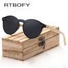 RTBOFY Wood Sunglasses for Women & Men Bamboo Frame Glasses Handmade Wooden Eyeglasses, with Free Bamboo Gift Case