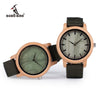 BOBO BIRD D11 Bamboo Wood Watches for Women Men Brand Design Green Nylon Straps Watch Drop Shipping in Box