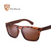 HU WOOD Natural Bamboo Sunglasses for Men Zebra Wood Sun Glasses Polarized Sun glasses Rectangle Lenses Driving UV400 GRS8002