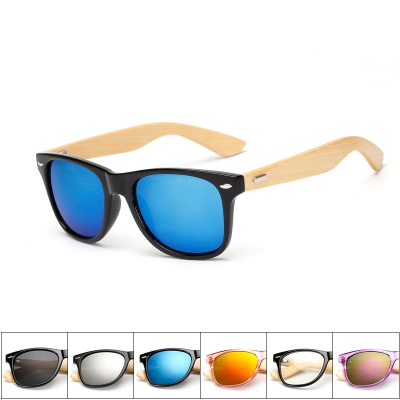 17 color Wood Sunglasses Men women square bamboo Women for women men Mirror Sun Glasses retro de sol masculino 2016 Handmade