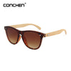 CONCHEN Wooden Sunglasses For Women Fashion Brand Designer UV400 Mirror Lenses Bamboo Sunglasses For Men 2018 New Arrival