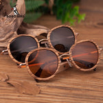 BOBO BIRD Wholesale Zebra Wooden Bamboo Polaroid Sunglasses Polaroid Sun Glasses Ladies Eyewear in Wood box  Customize Logo