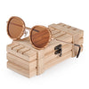 BOBO BIRD Wholesale Zebra Wooden Bamboo Polaroid Sunglasses Polaroid Sun Glasses Ladies Eyewear in Wood box  Customize Logo