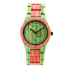 BEWELL 105DL Nature Handmade Colorful Bamboo Wood Watch Women Analog Quartz Fashion WristWatch with Mix Colors Free Shipping