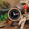 BOBO BIRD LED Digital Wood Case Watch Men Dual Display Quartz Watches Man Luxury relogio masculino in Bamboo Gift Box W-P02