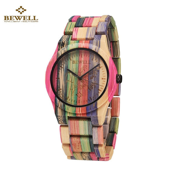 BEWELL Women Watches Top Brand Luxury Watch Women Quartz Men Wooden Bamboo Wristwatch Ladies Watches Clock  relogio feminino