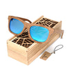 BOBO Square Men Sunglasses Polarized UV Protection Eyewear Women Bamboo Sun Glasses lunettes femmes solaire