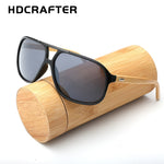 HDCRAFTER bamboo mirrored sunglasses men pilot sun glasses for men male square wood sunglasses men bamboo sunglasses vintage