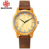 SIHAIXIN Bamboo Wooden Watch Male Minimalist Roman Quartz Watch For Women Man Top Brand Luxury Leather Female Wood Clock Men