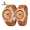 BOBO BIRD Watch Men Elk Deer Head Bamboo Engraving Watches Women with Genuine Leather Lovers' Wristwatches relogio masculino