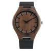 Wooden Watches Quartz Watch Men 2017 Bamboo Modern Wristwatch Analog Nature Wood Fashion Soft Leather Creative Birthday Gifts