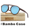 SKYDOVE Oval Bamboo Sunglasses Wooden Sunglasses Polarized Bambu Sunglasses Men Brown 2018 Vintage Sun Glasses Wood Custom Women