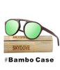 SKYDOVE Oval Bamboo Sunglasses Wooden Sunglasses Polarized Bambu Sunglasses Men Brown 2018 Vintage Sun Glasses Wood Custom Women