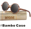 SKYDOVE Polarized  Wooden Sunglasses Men 2018 Vintage Kids Zebra Wood Sunglasses Round Women Bamboo Wood Sunglasses Men