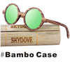 SKYDOVE Polarized  Wooden Sunglasses Men 2018 Vintage Kids Zebra Wood Sunglasses Round Women Bamboo Wood Sunglasses Men