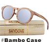 SKYDOVE Reto Wooden Sunglasses Female Zebra 2018 Women Wood Sunglasses Round  Goggle Polarized Bamboo Wood Sunglasses Men