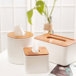 Solid Wood Napkin Holder Square Shape Wooden Plastic Tissue Box Case Home Kitchen Paper Holdler Storage Box Accessories