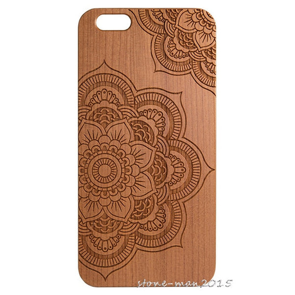 Karstadt Natural Wooden Bamboo Protector Hard Case Cover PC Bumper For iPhone X XR XS Max 5 5S SE 8 Plus 6 6S 8 7 Plus