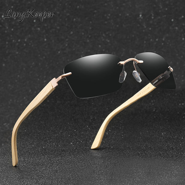 Long Keeper Polarized Sunglasses Men Glasses Women Eyeglasses Spectacles Gafas Bamboo Wood Frames UV 400 Protection Driving 2018