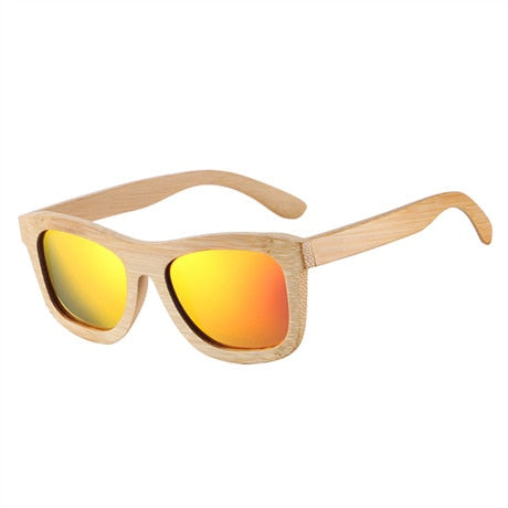 RILIXES 100% Bamboo Wood Sunglasses Polarized Handmade Bamboo Mens Sunglass Sun glasses Men Gafas Oculos De Sol Madera