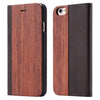 KISSCASE Wood Case For iPhone 8 7 6S Plus Cases Genuine Bamboo Flip Leather Wallet Stand Coque For iPhone 6 6s XS Max X 10 Case