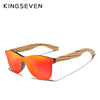 KINGSEVEN 2019 Handmade Brand Design Zebra Polarized Sunglasses Men/Women Mirror Lens Original Wood Eyewear Oculos de sol