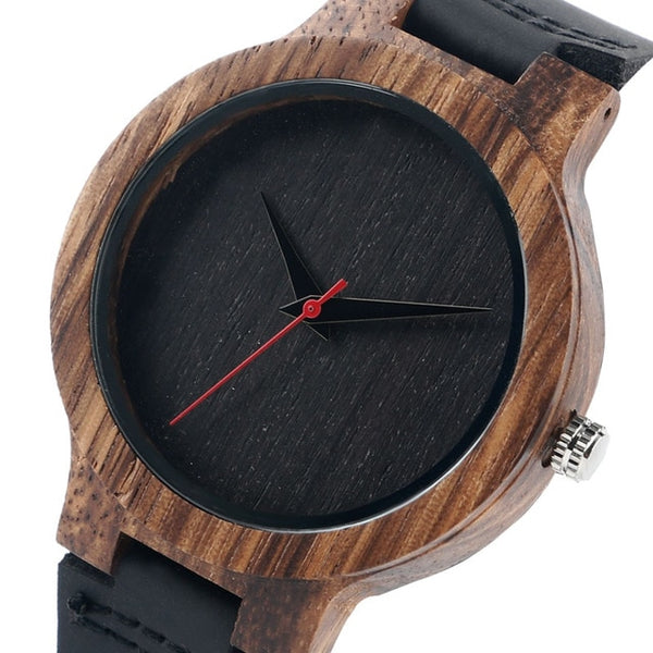 2019 Top Gift Black/Coffee/Green Dial Natural Bamboo Wood Watch Men Women Genuine Leather Wooden Clock Male hour Reloj de madera